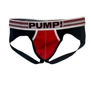 PUMP! XL Men’s Jockstrap Red Black White Racer Style Athletic Underwear